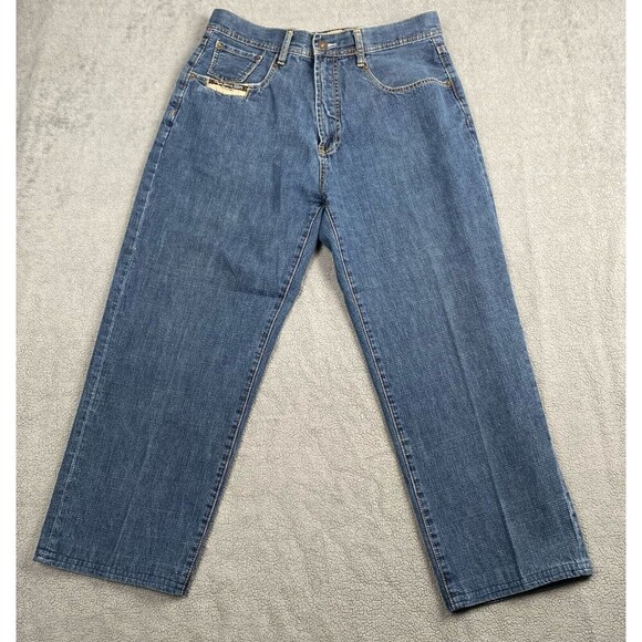 Pepe Jeans Mens size 34 blue baggy hip hop grunge style jeans wide leg VINTAGE - Picture 1 of 16